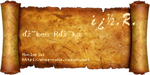 Ékes Réka névjegykártya